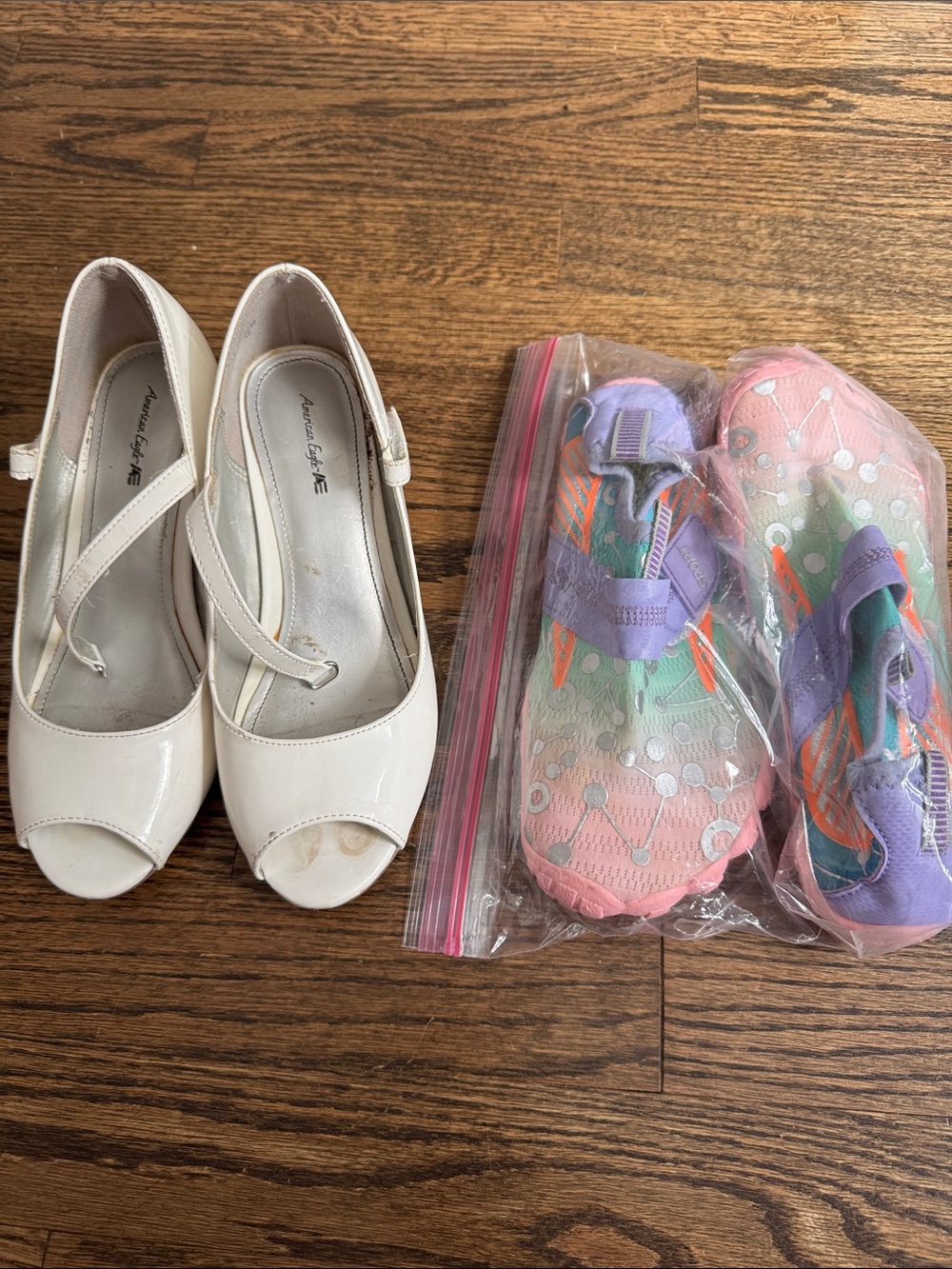Kids White Mary Jane Dress Shoes - Classic Peep Toe bundle water shoes